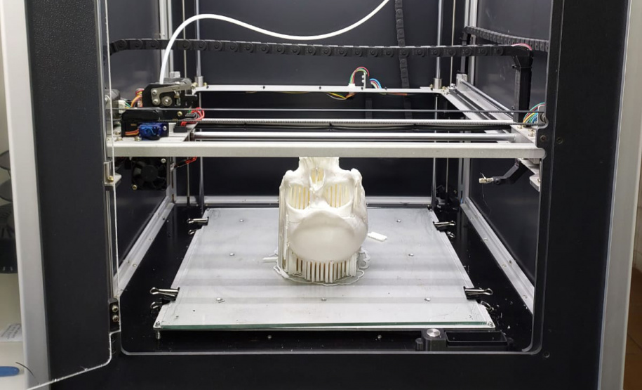 Réplica em 3D de crânio é a novidade no acervo do Museu de Ciências Forenses