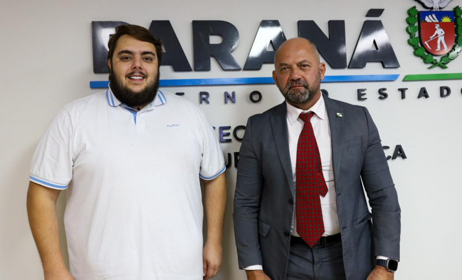 Secretário Hudson recebe o deputado federal Felipe Francischini em seu gabinete