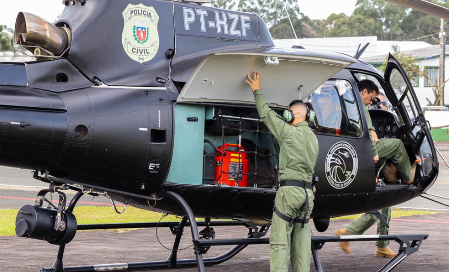 Polícia Civil do Paraná envia helicóptero e policiais para auxiliar o Rio Grande do Sul