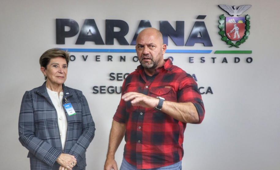 Secretário de Segurança Pública recebe visita da prefeita de Ponta Grossa na Sesp