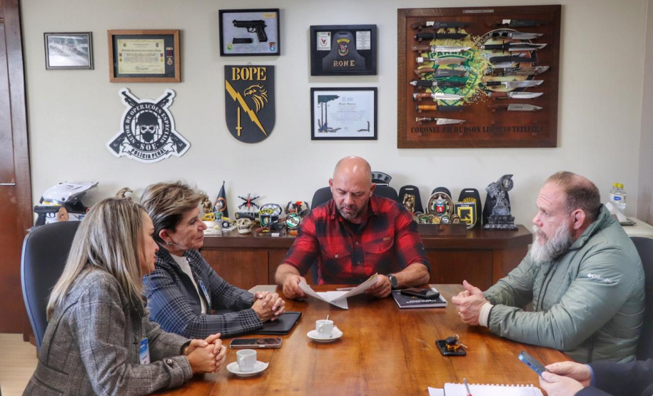 Secretário de Segurança Pública recebe visita da prefeita de Ponta Grossa na Sesp