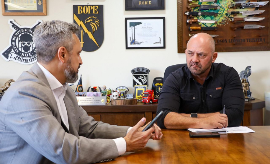 Secretário de segurança se reúne com deputado estadual Fábio Oliveira