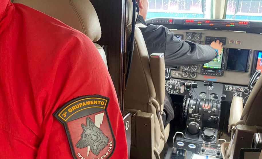 Cães e bombeiros do Paraná embarcam para o RS para ajudar em buscas por vítimas
