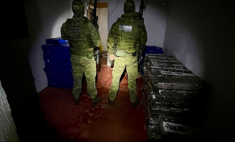 Forças policiais apreendem quatro toneladas e meia de maconha em Guaíra e Altônia