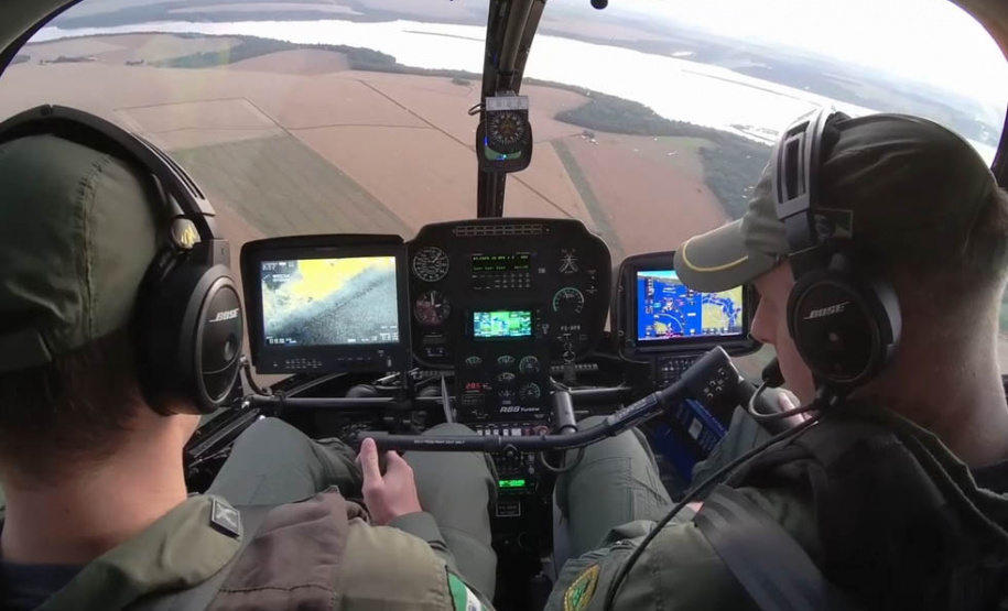 Sensor de helicóptero da PM encontra mulher desaparecida em Guaíra