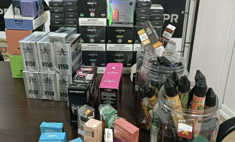PCPR prende nove pessoas por receptação durante ação contra comércio de cigarros eletrônicos em Curitiba