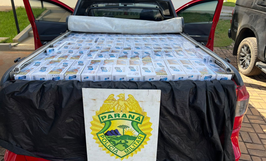 PMPR apreende grande carga de cigarros contrabandeados na PR-280