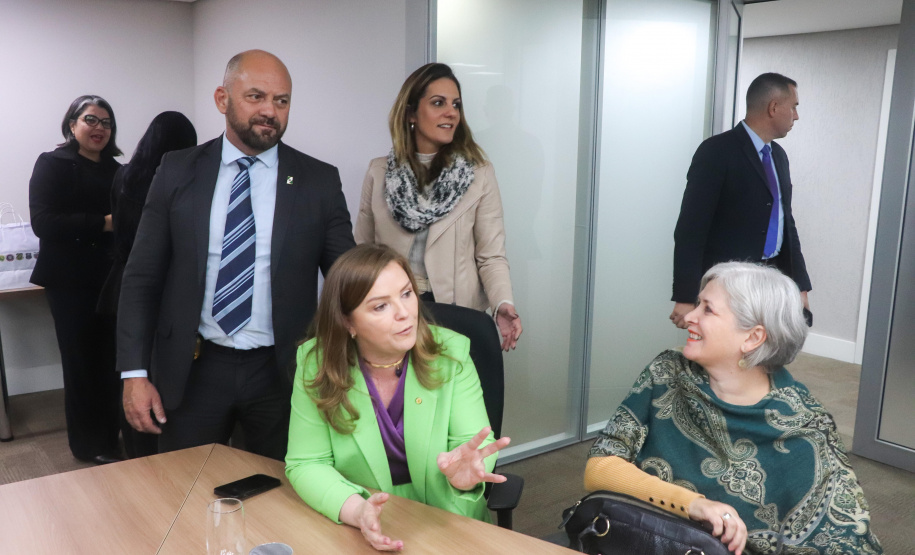 Secretário Hudson recebe secretária nacional de Enfrentamento à Violência Contra Mulheres Denise Motta Dau 