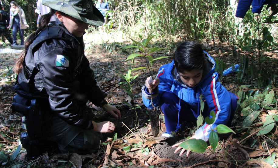 PMPR e SPVS plantam 170 mudas de árvores nativas em celebração ao aniversário da corporação