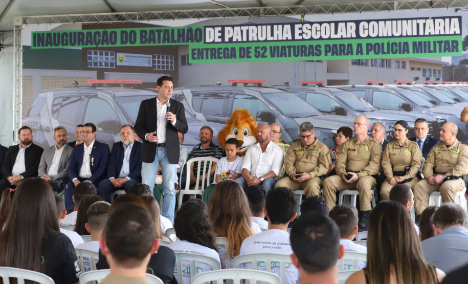 Governador inaugura sede do Batalhão de Patrulha Escolar e entrega 52 viaturas da Rotam