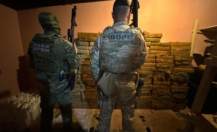 PMPR apreende 1,4 tonelada de maconha em Iporã