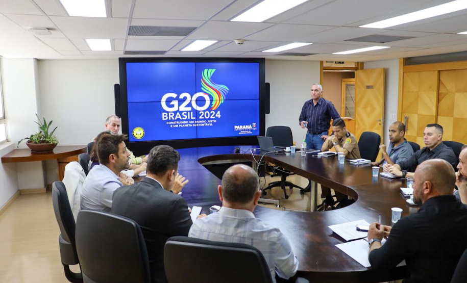 SESP realiza reunião para alinhamento de plano operacional dos encontros  do G20 em Foz do Iguaçu