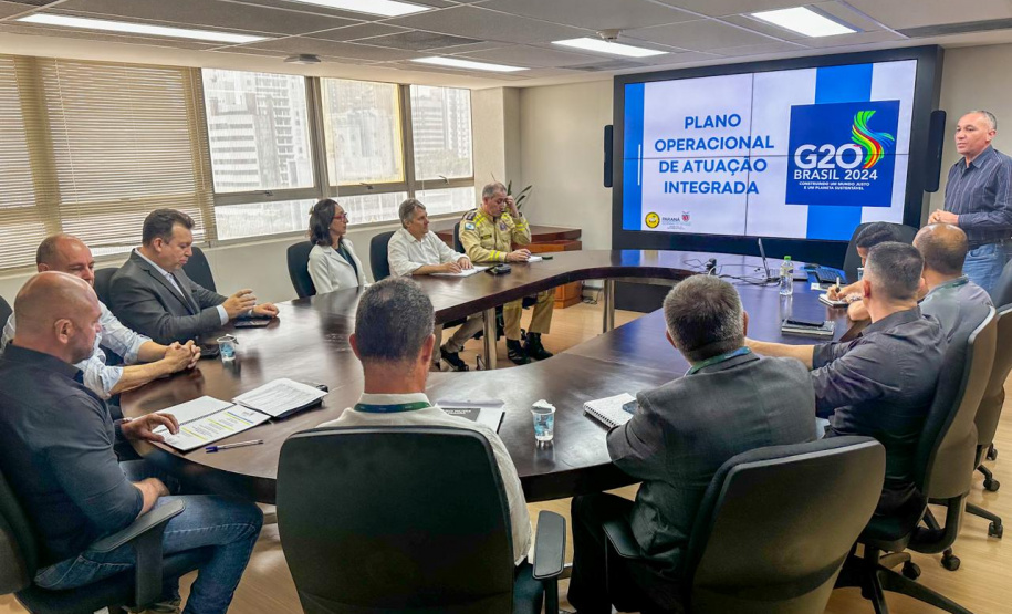 SESP realiza reunião para alinhamento de plano operacional dos encontros  do G20 em Foz do Iguaçu