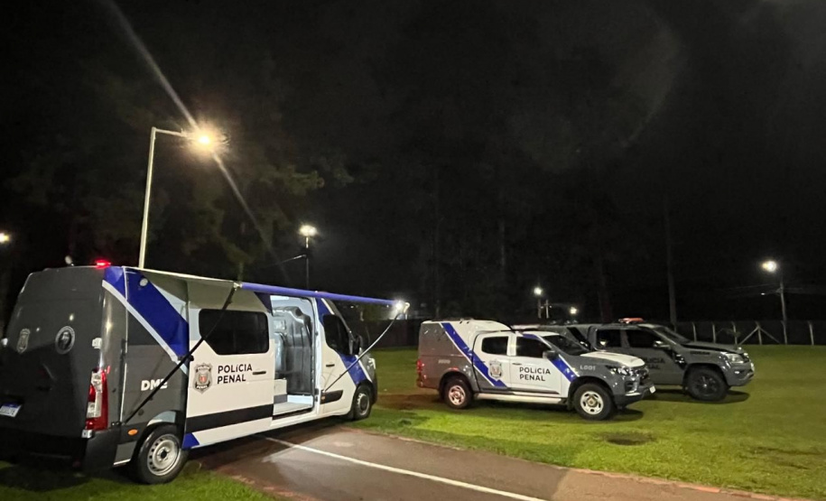 Polícia Penal fiscaliza monitorados por tornozeleira eletrônica durante a 3ª Expo Fazenda, em Fazenda Rio Grande