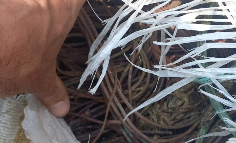 PCPR e PMPR prendem homem com 470 quilos de fios de cobre em Jardim Alegre