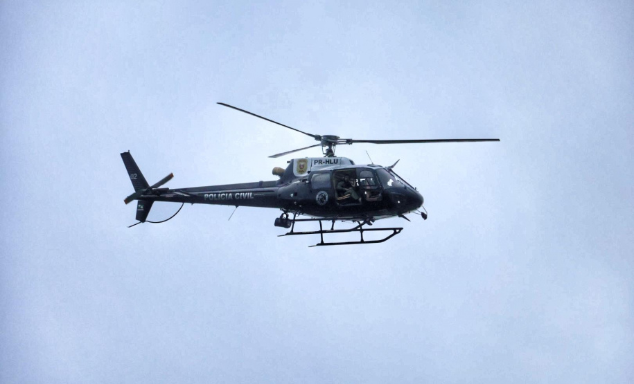 PCPR realiza voos noturnos especializados de polícia judiciária no Litoral