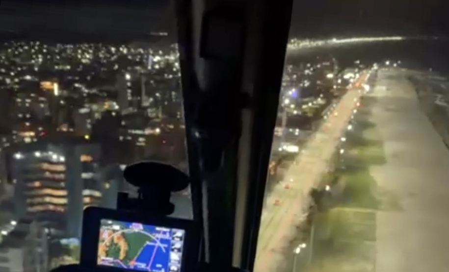 PCPR realiza voos noturnos especializados de polícia judiciária no Litoral