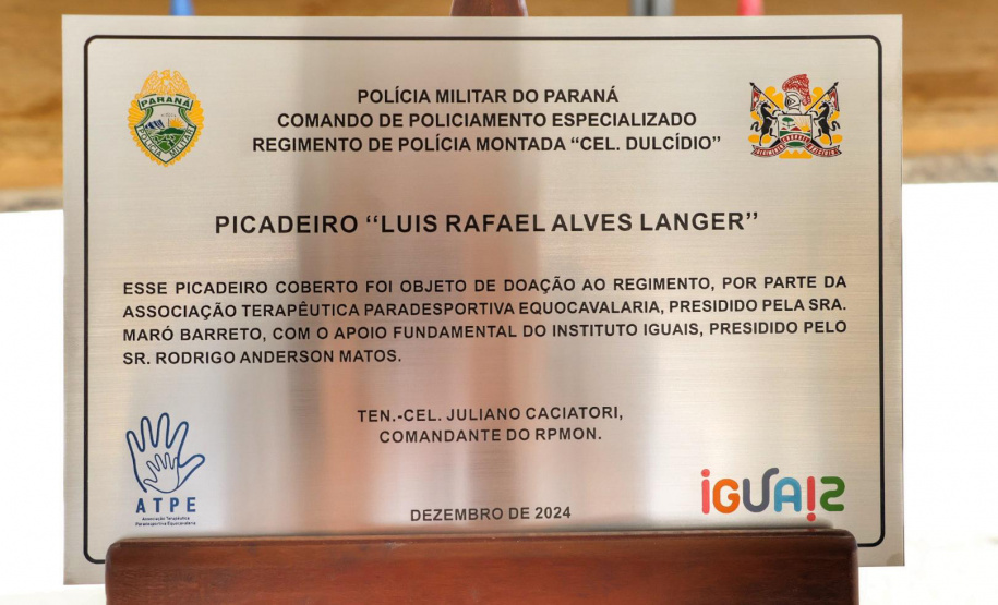 Regimento de Polícia Montada ganha picadeiro coberto para prática de equoterapia