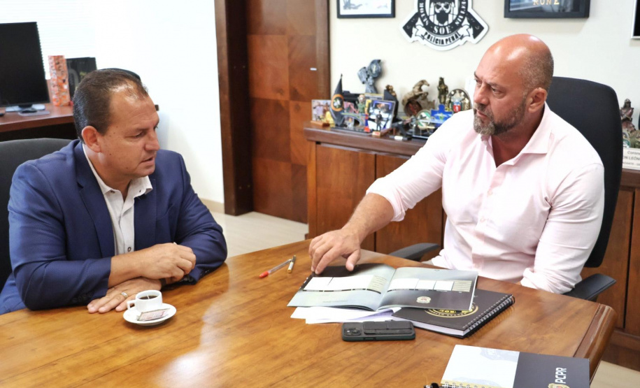 Secretário Hudson e prefeito de Porecatu discutem avanços da segurança pública no município