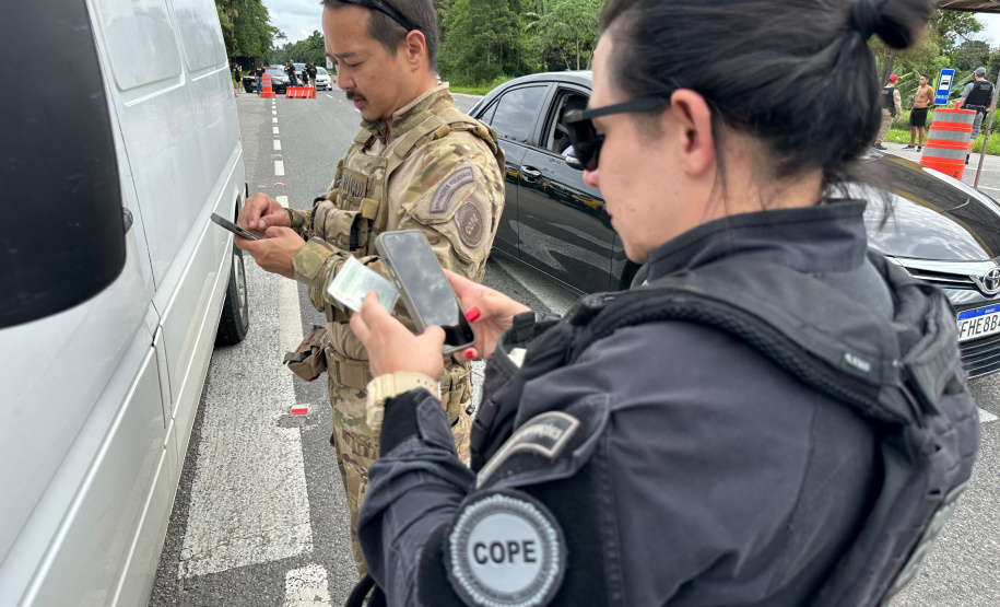 Forças de segurança fazem operação integrada nas rodovias do Litoral