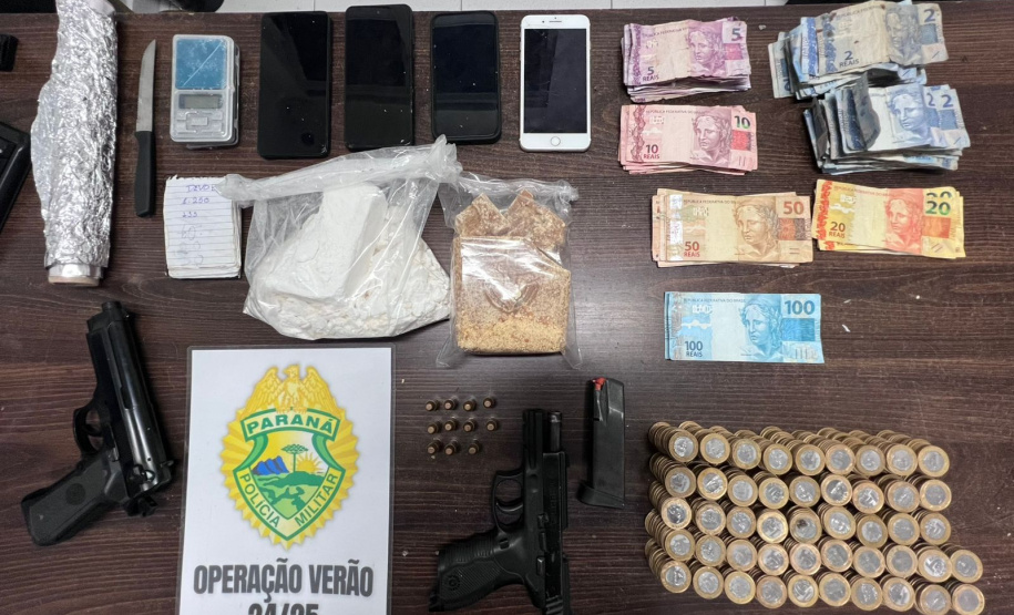 PMPR apreende drogas, armas e dinheiro em operação no litoral