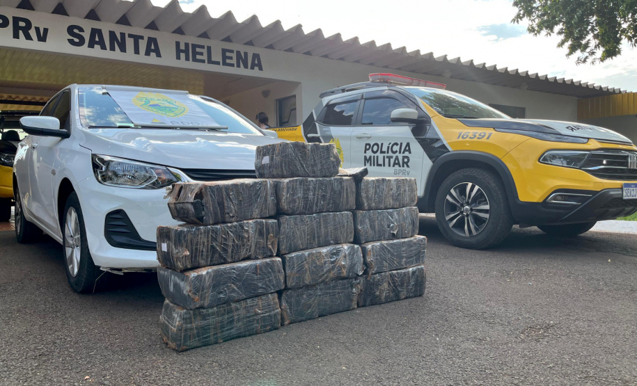 PM apreende 200 quilos de maconha após perseguição em Diamante do Oeste