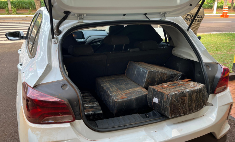 PM apreende 200 quilos de maconha após perseguição em Diamante do Oeste