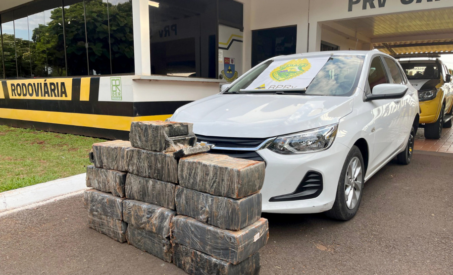 PM apreende 200 quilos de maconha após perseguição em Diamante do Oeste