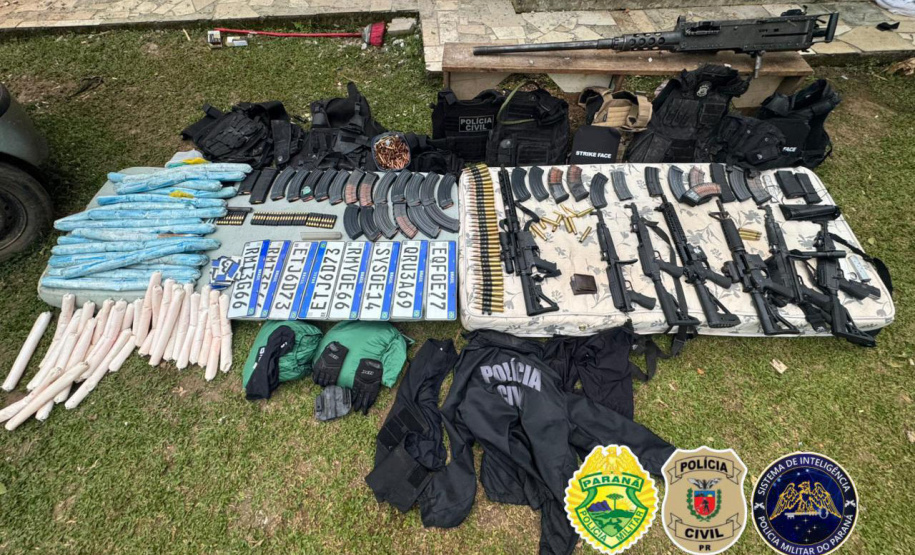 Polícias do Paraná impedem roubo de grandes proporções e apreendem arsenal em Ponta Grossa