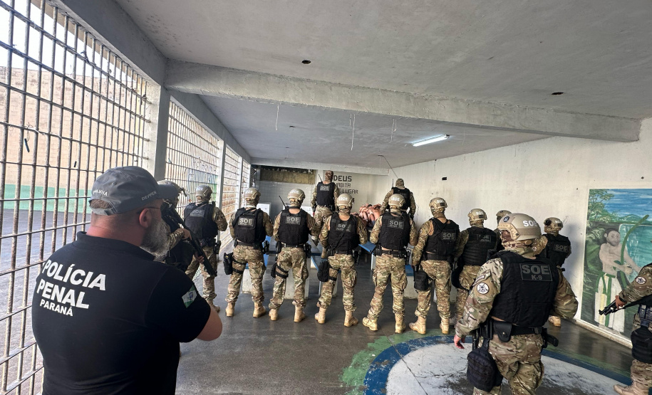 Polícia Penal realiza operação simultânea em sete unidades do Complexo Penitenciário de Piraquara