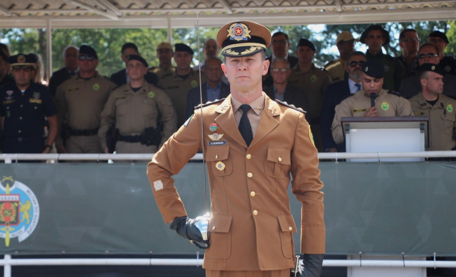 Polícia Militar do Paraná realiza solenidade de troca de comando na academia Policial Militar do Guatupê