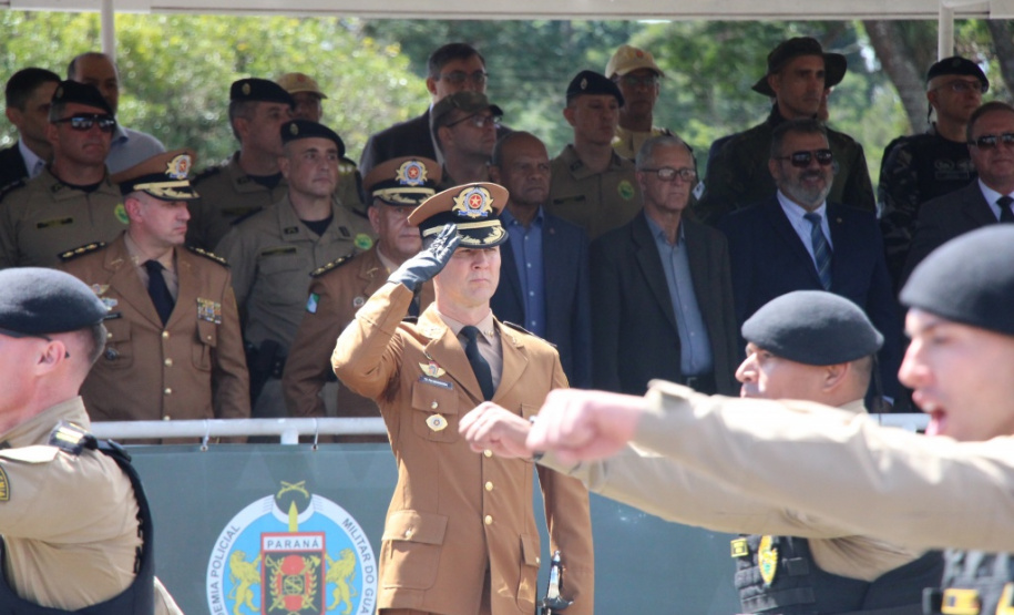 Polícia Militar do Paraná realiza solenidade de troca de comando na academia Policial Militar do Guatupê