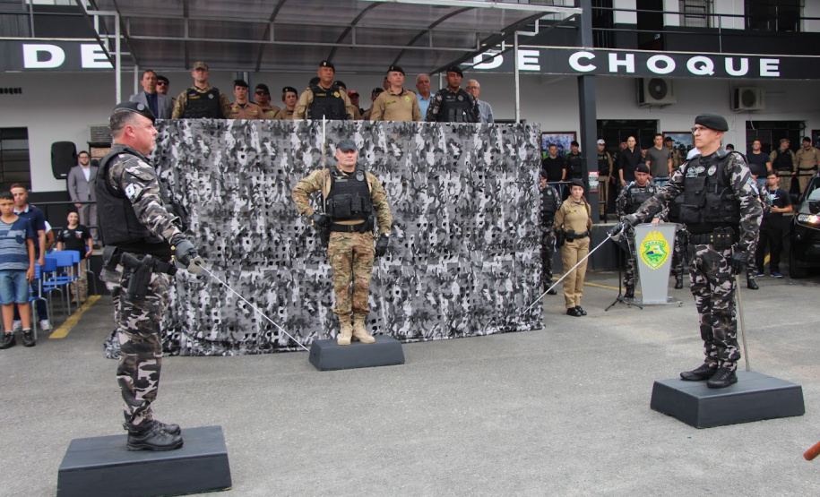 Polícia Militar do Paraná realiza solenidade que marca passagem de comando no Batalhão de Polícia de Choque