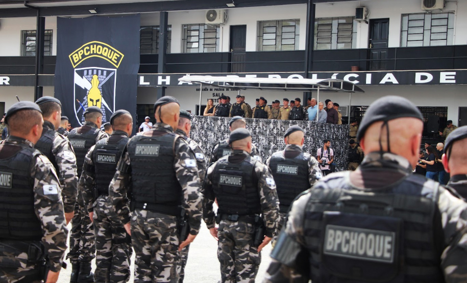 Polícia Militar do Paraná realiza solenidade que marca passagem de comando no Batalhão de Polícia de Choque