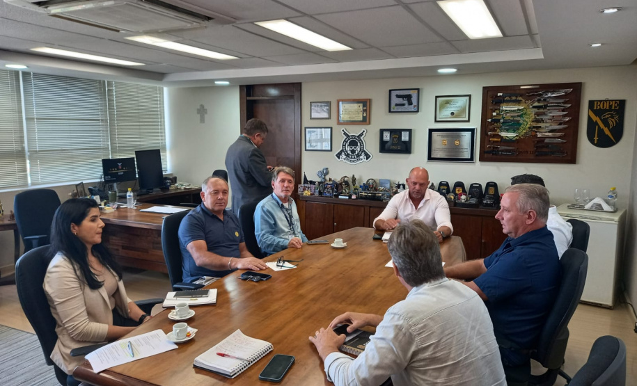 Secretário recebe o prefeito de Nova Esperança do Sudoeste