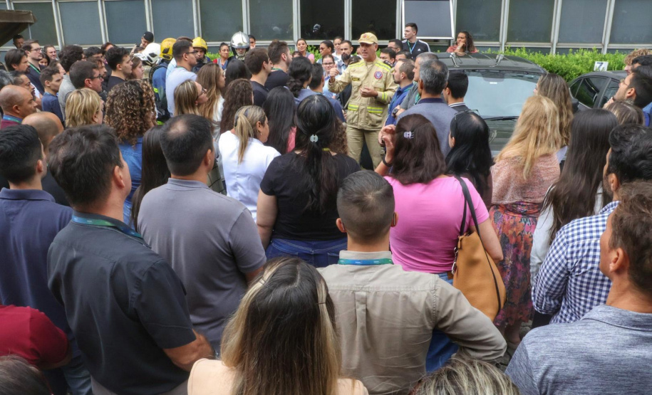 SESP realiza 1º simulado geral de abandono na sede em parceria com o Corpo de Bombeiros