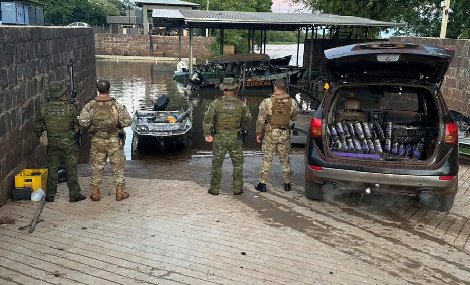 PMPR apreende uma tonelada de maconha na região de Guaíra