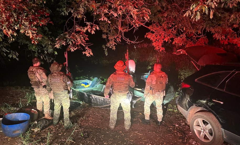 PMPR apreende uma tonelada de maconha na região de Guaíra