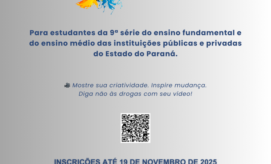 CEPSD lança nova edição do Concurso Estadual de Vídeos Contra as Drogas