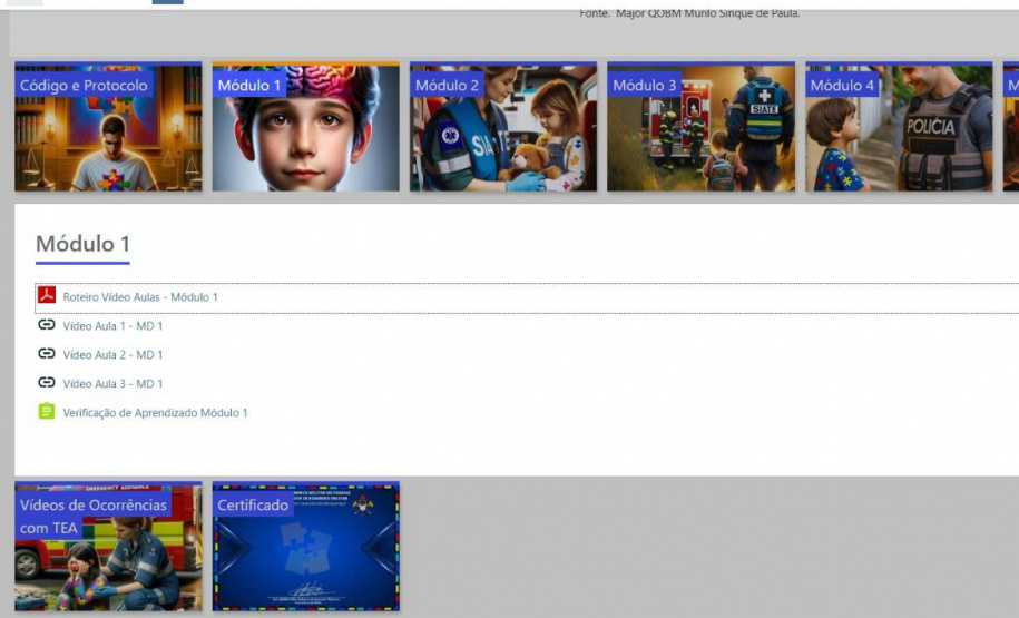 CBMPR lança capacitação em atendimento a pessoas com Transtorno do Espectro Autista