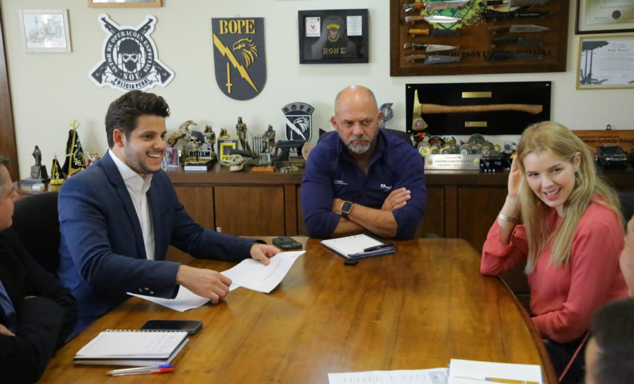 Secretário Hudson recebe a deputada federal Luisa Canziani