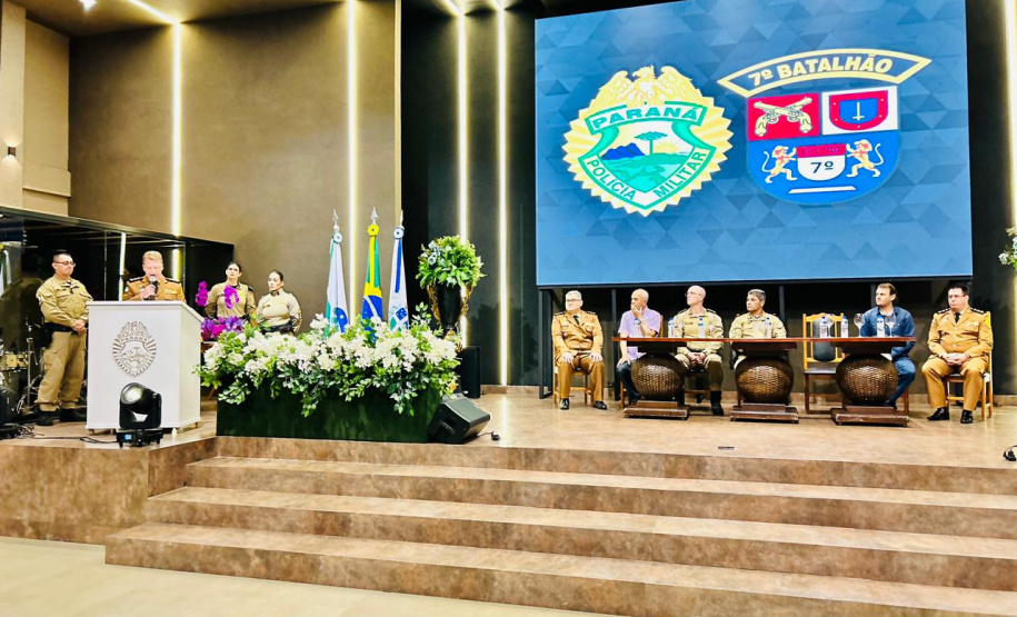 PMPR realiza solenidade de passagem de comando do 7º BPM em Cruzeiro do Oeste