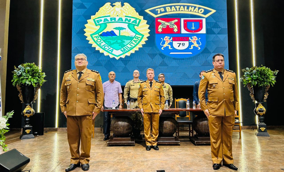 PMPR realiza solenidade de passagem de comando do 7º BPM em Cruzeiro do Oeste