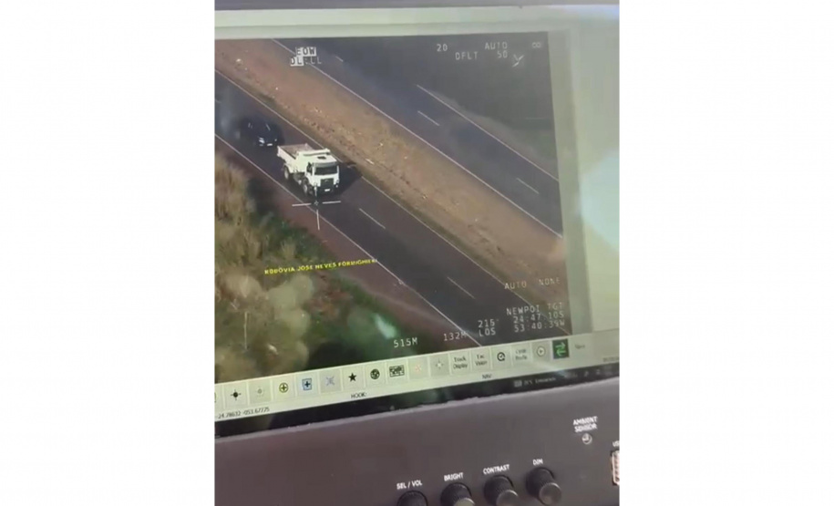 Com apoio de helicóptero, PM recupera veículo furtado de prefeitura no Rio Grande do Sul