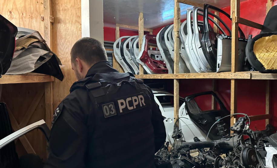 PCPR apreende dezenas de peças veiculares durante ação em Curitiba