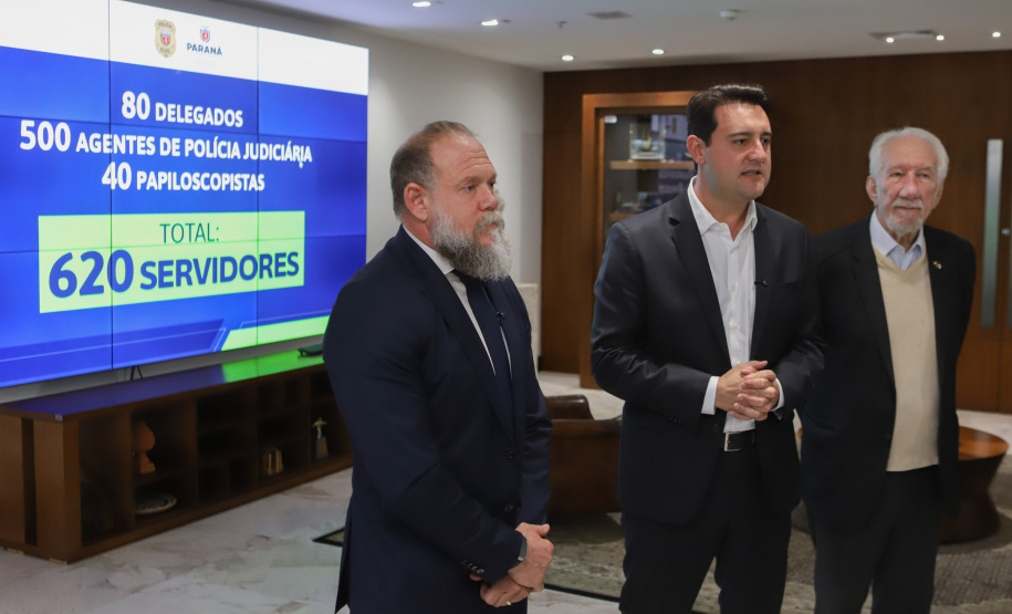 Ratinho Junior anuncia contratação de 620 policiais para reforçar o quadro da Polícia Civil