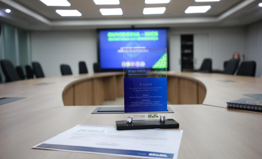 Ouvidoria da SESP recebe prêmio de 3° lugar no VII Concurso de Boas Práticas da Rede Nacional de Ouvidorias