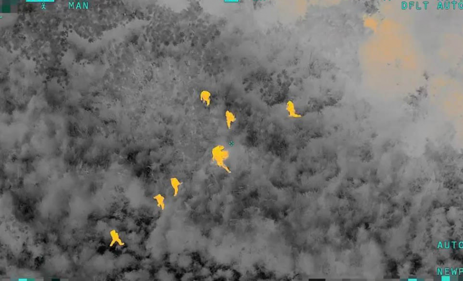 Câmeras térmicas: Falcão da PMPR detecta fugitivo que transportava 215 kg de drogas