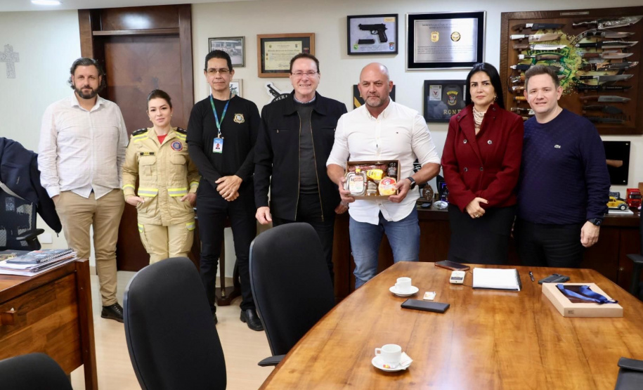 Secretário Hudson recebe prefeito de prefeito de Francisco Beltrão Antonio Pedron