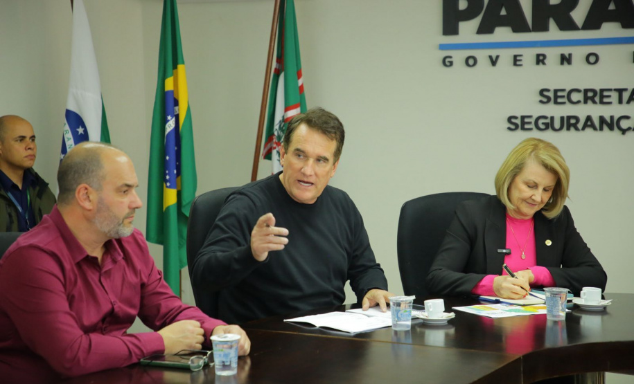 Secretário Hudson recebe deputada estadual Marcia Huçulak e vereador Tico Kuzma